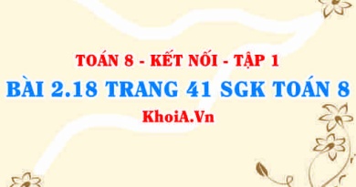 Bài 2.18 trang 41 SGK Toán 8 tập 1 Kết nối tri thức